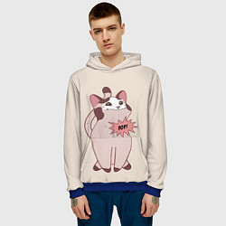 Толстовка-худи мужская Pop Cat, цвет: 3D-синий — фото 2