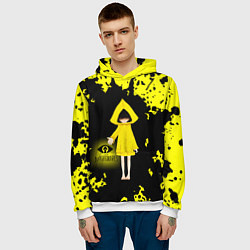 Толстовка-худи мужская Little NightmaresШестая, цвет: 3D-белый — фото 2