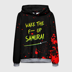 Толстовка-худи мужская WAKE THE F*** UP SAMURAI, цвет: 3D-меланж