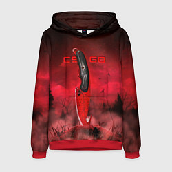 Толстовка-худи мужская CS GO Crimson Web Gut Knife, цвет: 3D-красный