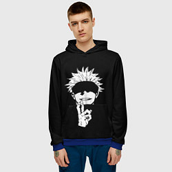 Толстовка-худи мужская Магическая Битва, цвет: 3D-синий — фото 2