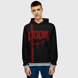 Толстовка-худи мужская Doom, цвет: 3D-меланж — фото 2