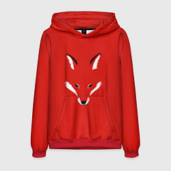 Толстовка-худи мужская Fox minimalism, цвет: 3D-красный
