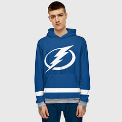 Толстовка-худи мужская Тампа-Бэй Лайтнинг Форма1, цвет: 3D-меланж — фото 2
