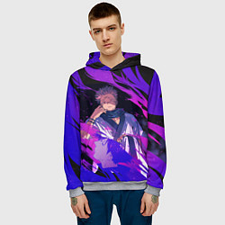 Толстовка-худи мужская Магическая битва, цвет: 3D-меланж — фото 2