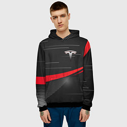 Толстовка-худи мужская TESLA ABSTRACT ТЕСЛА СПОРТ, цвет: 3D-черный — фото 2