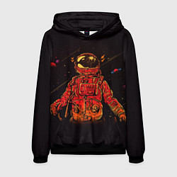 Толстовка-худи мужская Отчаянный Космонавт, цвет: 3D-черный