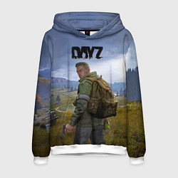 Толстовка-худи мужская DayZ ДэйЗи, цвет: 3D-белый