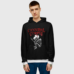Толстовка-худи мужская Cannibal Corpse 1, цвет: 3D-белый — фото 2