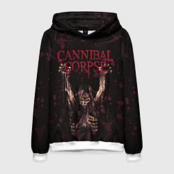 Толстовка-худи мужская Cannibal Corpse Skeleton, цвет: 3D-белый