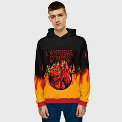 Толстовка-худи мужская Cannibal Corpse Труп Каннибала Z, цвет: 3D-красный — фото 2