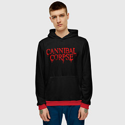 Толстовка-худи мужская Cannibal Corpse, цвет: 3D-красный — фото 2