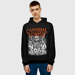 Толстовка-худи мужская Cannibal Corpse, цвет: 3D-черный — фото 2