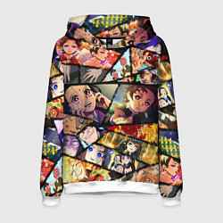 Толстовка-худи мужская КЛИНОК РАССЕКАЮЩИЙ ДЕМОНОВ, цвет: 3D-белый