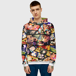 Толстовка-худи мужская КЛИНОК РАССЕКАЮЩИЙ ДЕМОНОВ, цвет: 3D-белый — фото 2