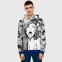 Толстовка-худи мужская Belle Delphine Ahegao, цвет: 3D-синий — фото 2