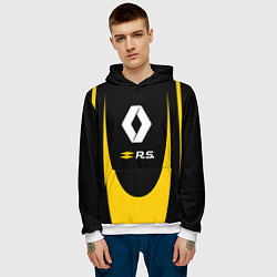 Толстовка-худи мужская RENAULT SPORT, цвет: 3D-белый — фото 2