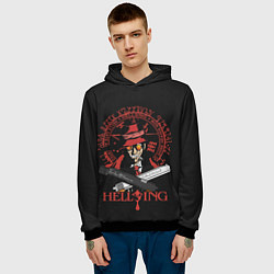 Толстовка-худи мужская Hellsing, цвет: 3D-черный — фото 2
