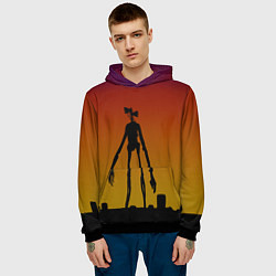 Толстовка-худи мужская СИРЕНОГОЛОВЫЙ МОНСТР, цвет: 3D-черный — фото 2