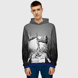 Толстовка-худи мужская СИРЕНОГОЛОВЫЙ, цвет: 3D-синий — фото 2