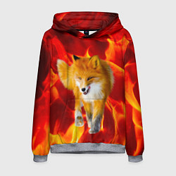 Толстовка-худи мужская Fire Fox, цвет: 3D-меланж