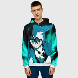 Толстовка-худи мужская Улькиорра Сифер Ulquiorra, цвет: 3D-белый — фото 2