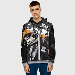 Толстовка-худи мужская Bleach, цвет: 3D-меланж — фото 2