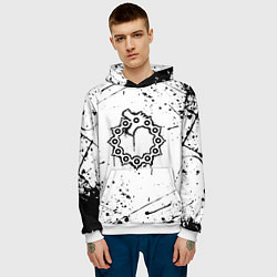 Толстовка-худи мужская МЕЛИОДАС 7 СМЕРТНЫХ ГРЕХОВ, цвет: 3D-белый — фото 2