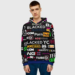 Толстовка-худи мужская ПОРНОСТУДИИ PORN STUDIO, цвет: 3D-синий — фото 2