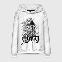 Толстовка-худи мужская Иноске Хашибира Kimetsu no Yaiba, цвет: 3D-белый