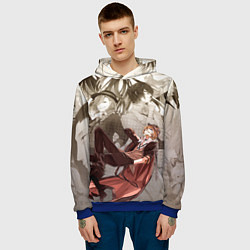 Толстовка-худи мужская Чуя Накахара, цвет: 3D-синий — фото 2