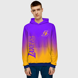 Толстовка-худи мужская LOS ANGELES LAKERS ЛЕЙКЕРС, цвет: 3D-синий — фото 2