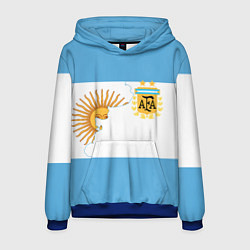 Толстовка-худи мужская Сборная Аргентины, цвет: 3D-синий