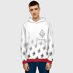 Толстовка-худи мужская ETHEREUM ЭФИРИУМ ЭФИР, цвет: 3D-красный — фото 2