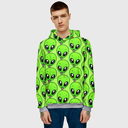 Толстовка-худи мужская Инопланетяне, цвет: 3D-меланж — фото 2