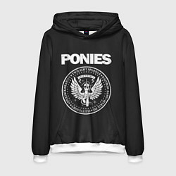 Толстовка-худи мужская Pony x Ramones, цвет: 3D-белый