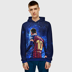Толстовка-худи мужская Leo Messi Лео Месси 10, цвет: 3D-синий — фото 2
