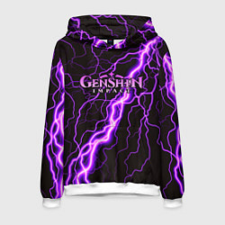 Мужская толстовка GENSHIN IMPACT МОЛНИЯ НЕОН