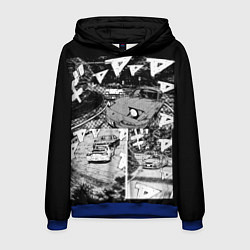 Толстовка-худи мужская Initial d, цвет: 3D-синий