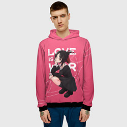 Толстовка-худи мужская Love is war, цвет: 3D-черный — фото 2