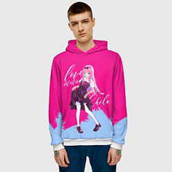 Толстовка-худи мужская Love detective Chika, цвет: 3D-белый — фото 2