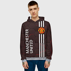 Толстовка-худи мужская МАНЧЕСТЕР MANCHESTER ПЛИТЫ, цвет: 3D-меланж — фото 2