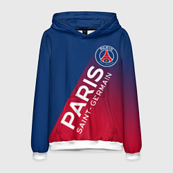 Толстовка-худи мужская ФК ПСЖ PARIS SAINT GERMAIN, цвет: 3D-белый