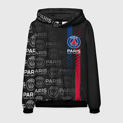 Толстовка-худи мужская ФК ПСЖ PARIS SAINT GERMAIN, цвет: 3D-черный