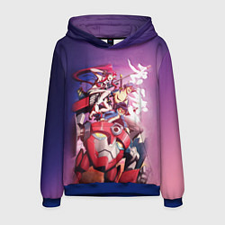 Толстовка-худи мужская Gurren Lagann, цвет: 3D-синий