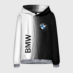 Толстовка-худи мужская Black and White BMW, цвет: 3D-меланж