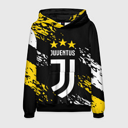 Толстовка-худи мужская JUVENTUS ЮВЕНТУС КРАСКА, цвет: 3D-черный