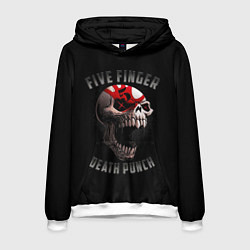 Толстовка-худи мужская Five Finger Death Punch 5FDP, цвет: 3D-белый