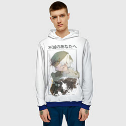 Толстовка-худи мужская Для тебя бессмертный, цвет: 3D-синий — фото 2