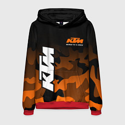 Толстовка-худи мужская KTM MOTORCYCLES КТМ МОТОЦИКЛ, цвет: 3D-красный